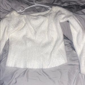 Furry off the shoulder top